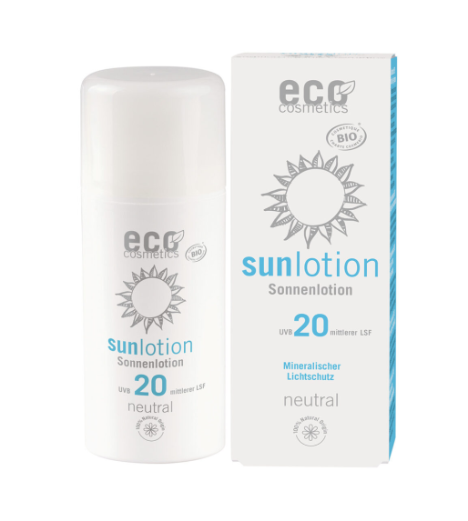 Eco cosmetics sunlotion SPF20 zonder parfum en alcohol