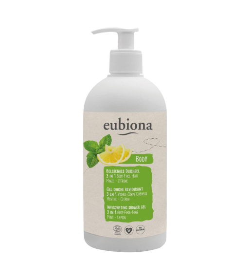 Eubiona 3 in 1 douchgel munt citroen 500ml